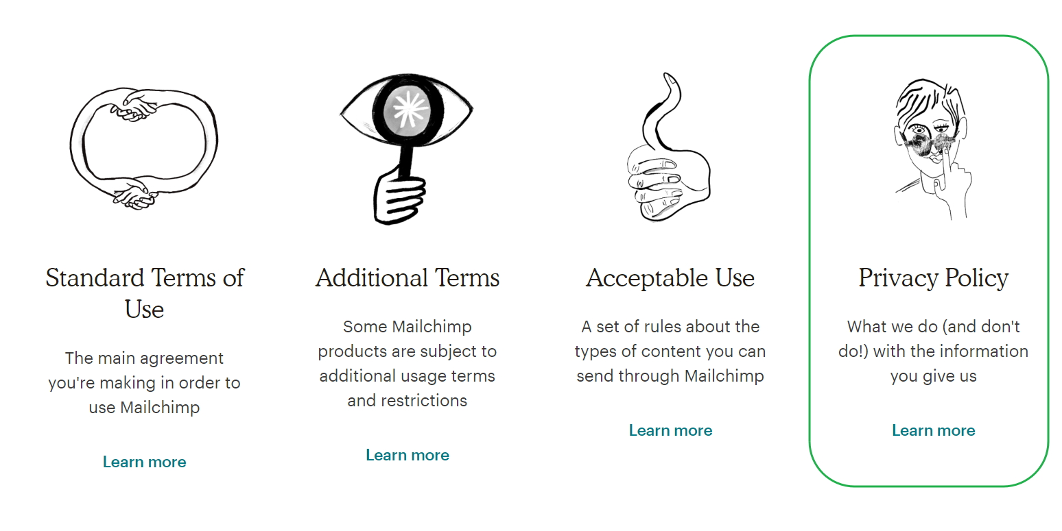 Mailchimp T&eacute;rminos y Condiciones